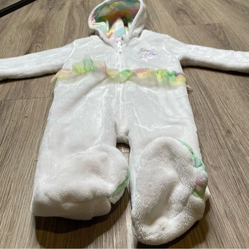 Penelope Mack One Piece Hoodie | Baby 6 - 9 months | White with Pastel